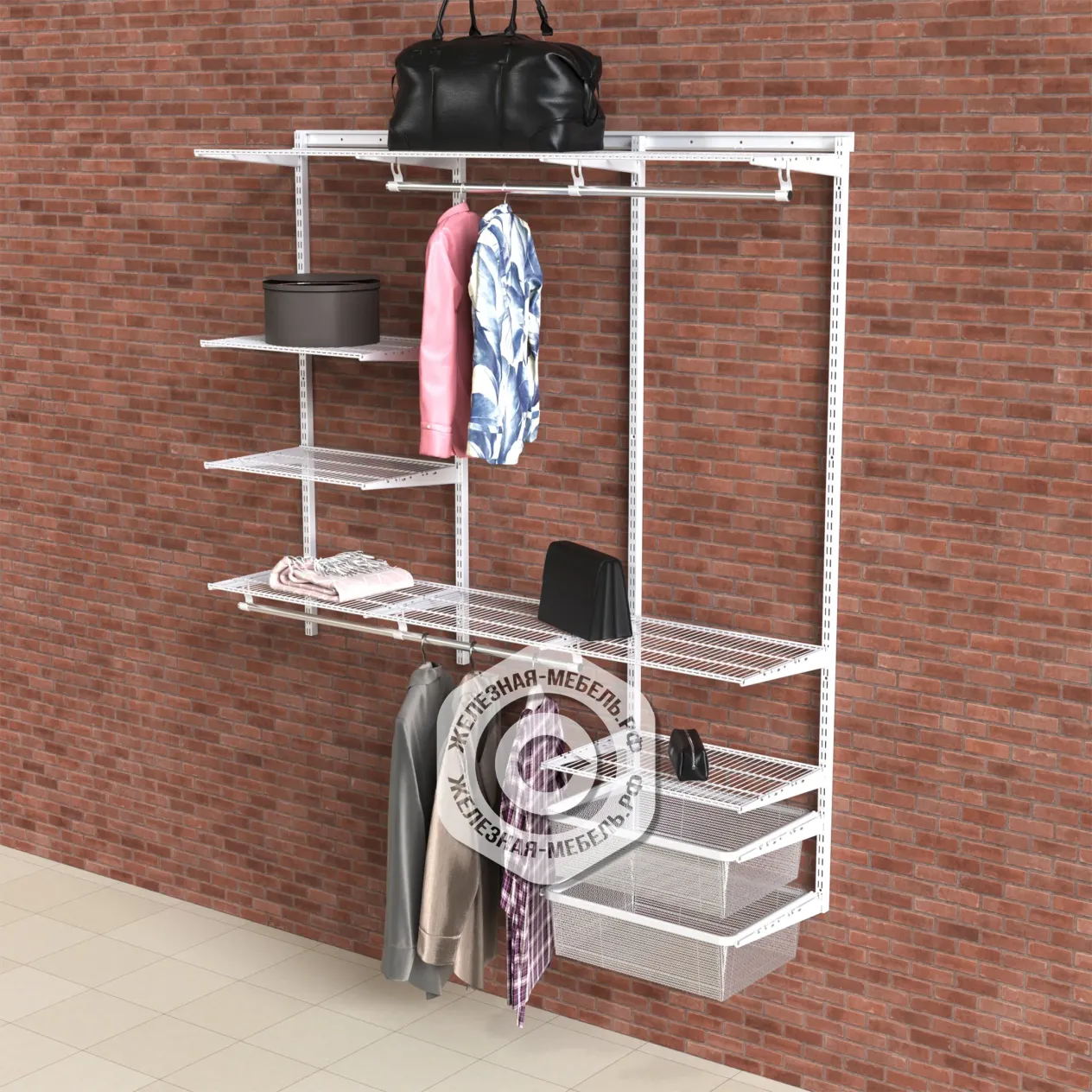 гардеробная система практик home прихожая medium 14 белая гардеробная система практик home прихожая medium 14 белая