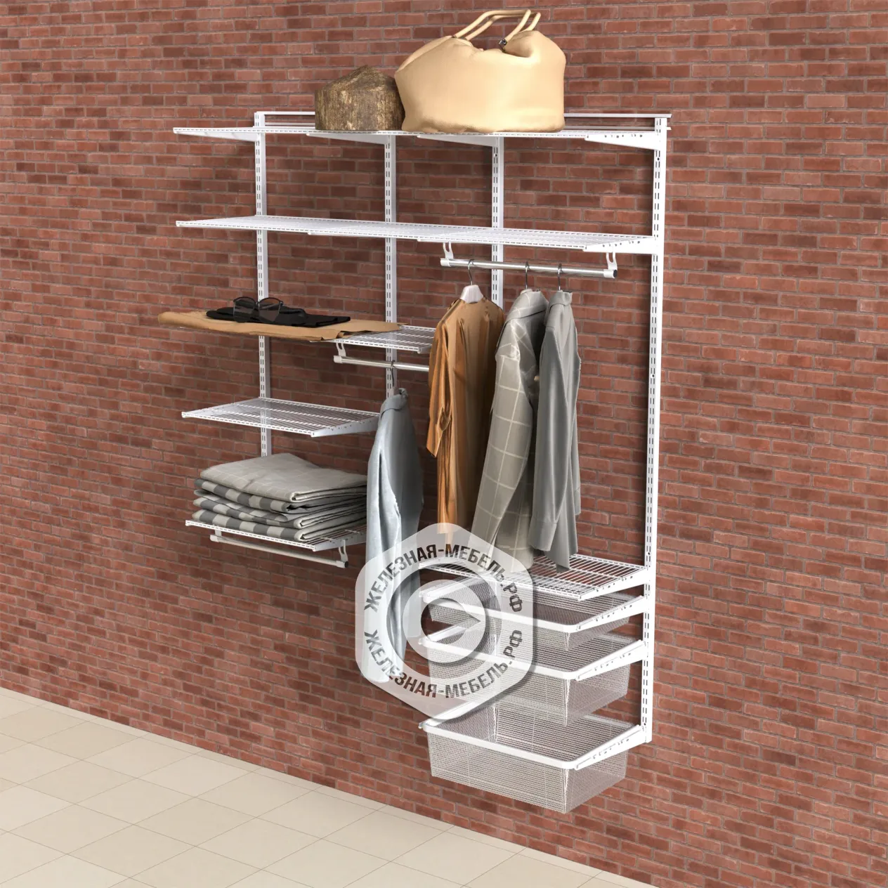 гардеробная система практик home прихожая medium 13 белая гардеробная система практик home прихожая medium 13 белая