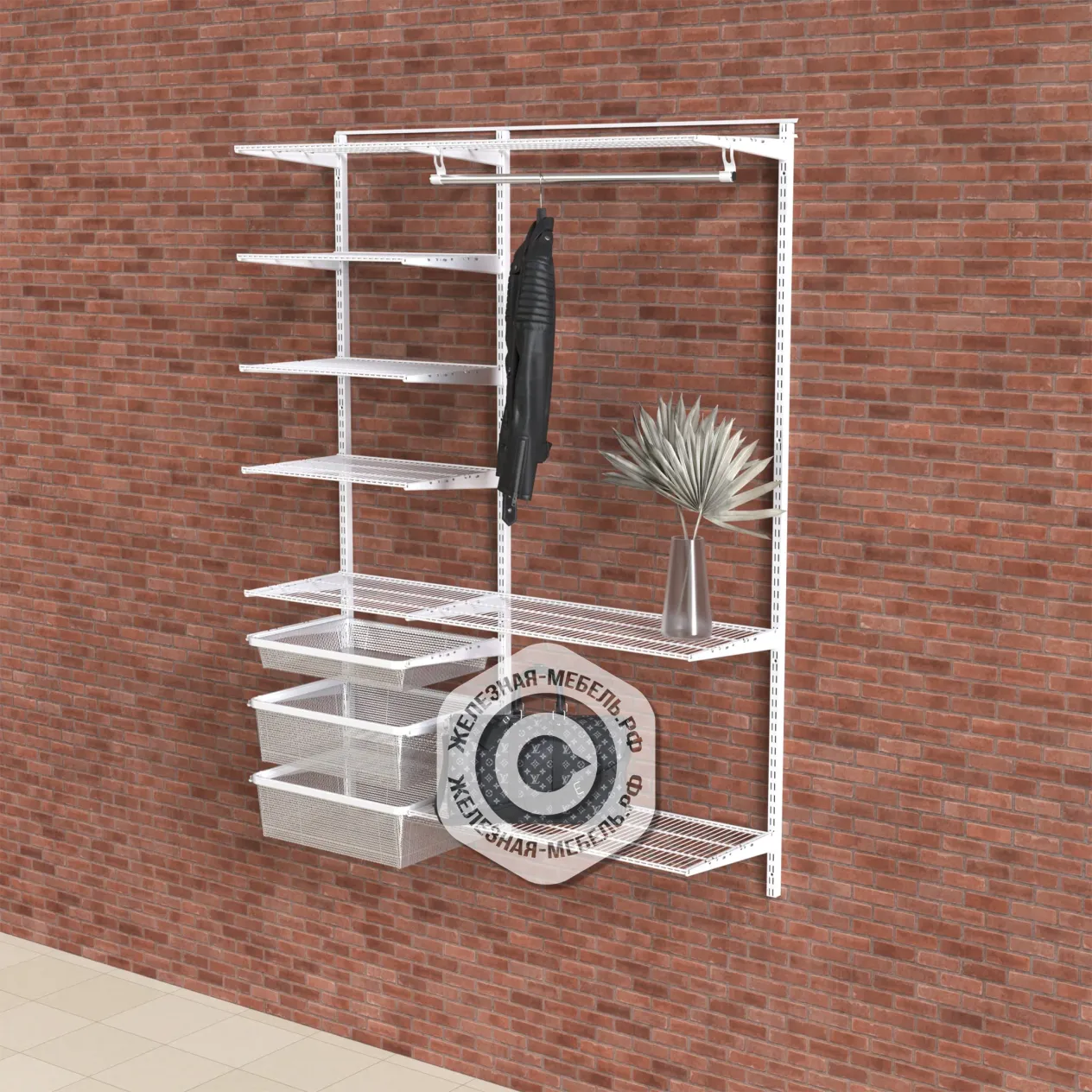 гардеробная система практик home прихожая medium 12 белая гардеробная система практик home прихожая medium 12 белая