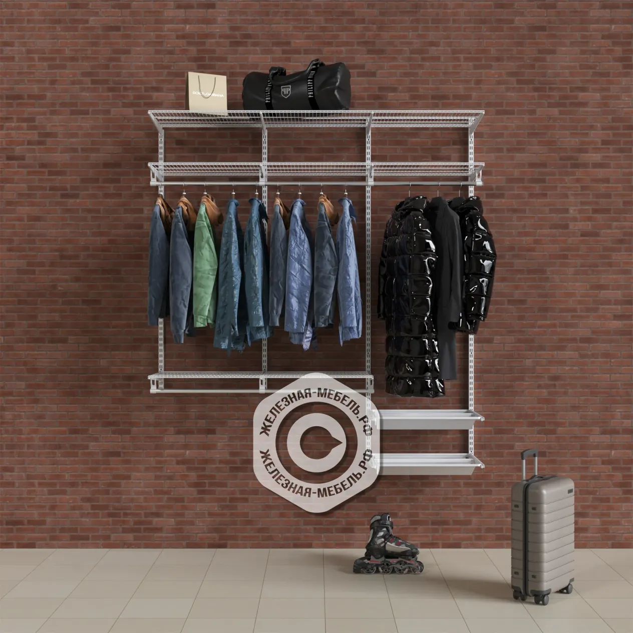 гардеробная система практик home прихожая medium 15 белая гардеробная система практик home прихожая medium 15 белая