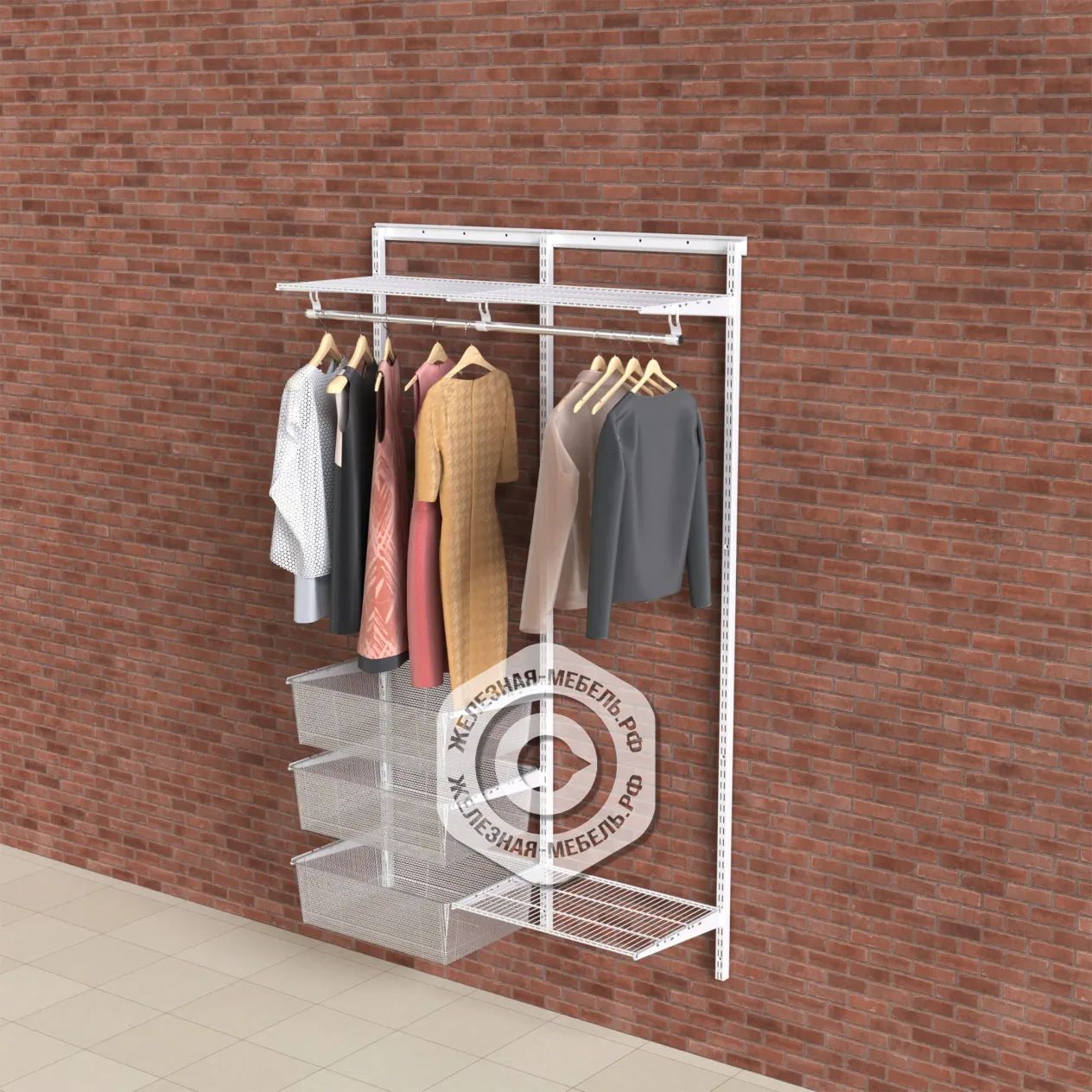 гардеробная система практик home прихожая medium 7 белая гардеробная система практик home прихожая medium 7 белая