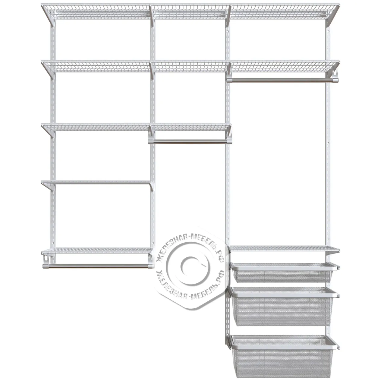 гардеробная система практик home прихожая medium 13 белая гардеробная система практик home прихожая medium 13 белая