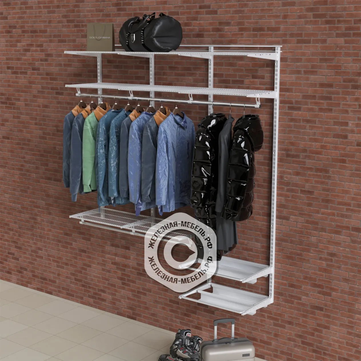 гардеробная система практик home прихожая medium 15 белая гардеробная система практик home прихожая medium 15 белая