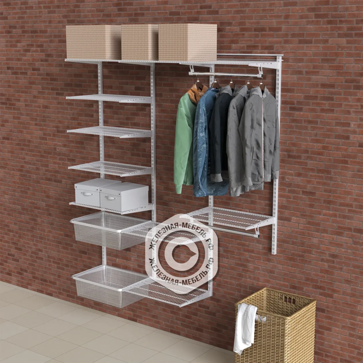 гардеробная система практик home прихожая medium 16 белая гардеробная система практик home прихожая medium 16 белая