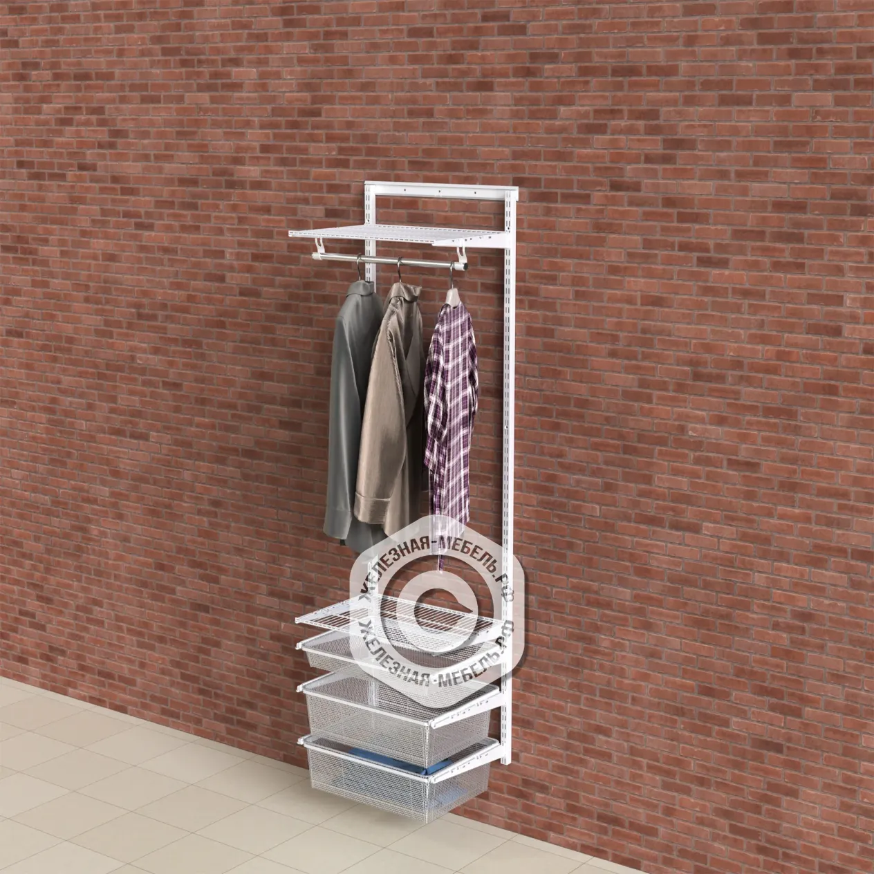 гардеробная система практик home прихожая medium 3 белая гардеробная система практик home прихожая medium 3 белая