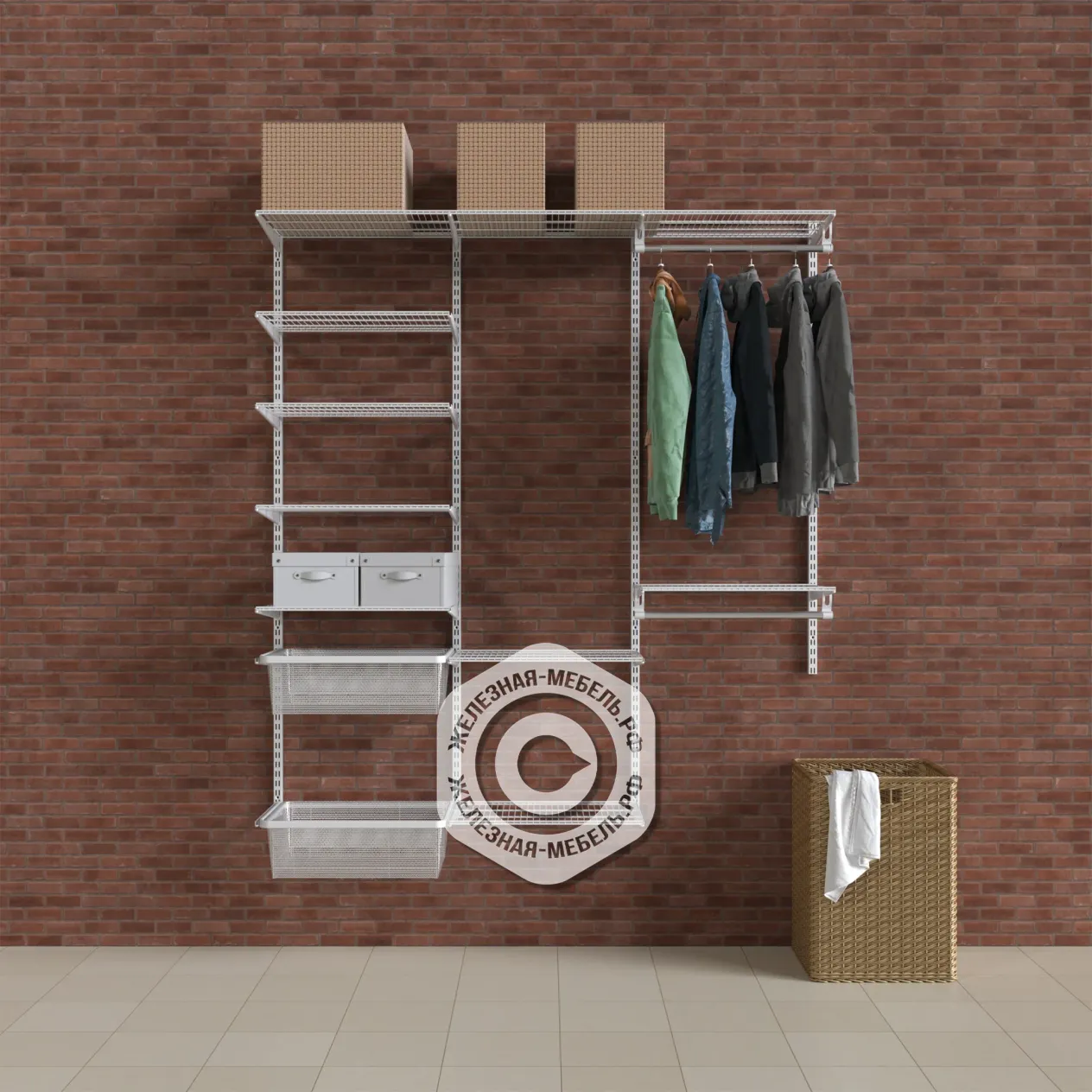 гардеробная система практик home прихожая medium 16 белая гардеробная система практик home прихожая medium 16 белая