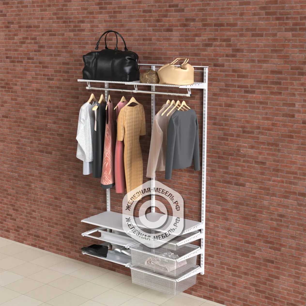 гардеробная система практик home прихожая medium 4 белая гардеробная система практик home прихожая medium 4 белая